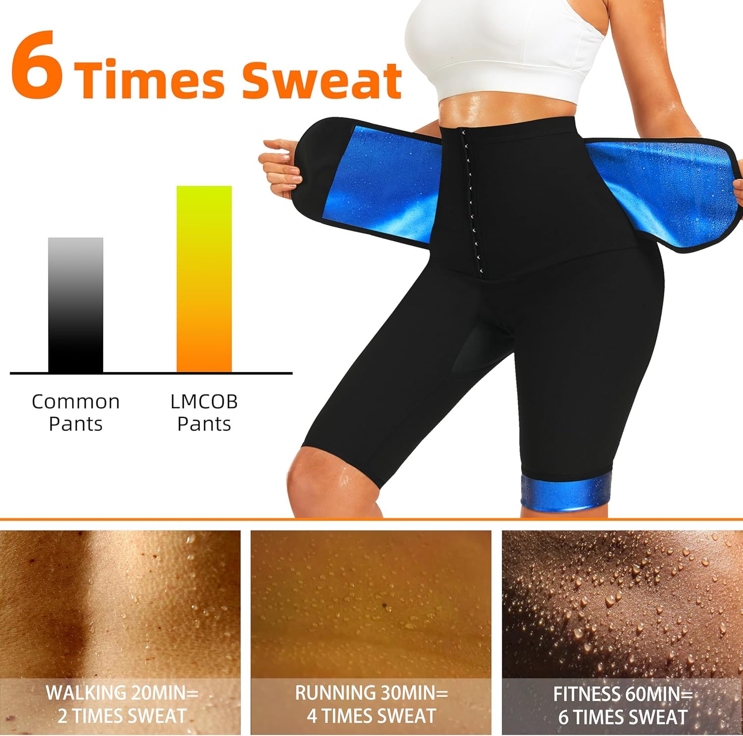 Sauna Sweat Shorts for Women Workout Thermo Waist Trainer Shorts