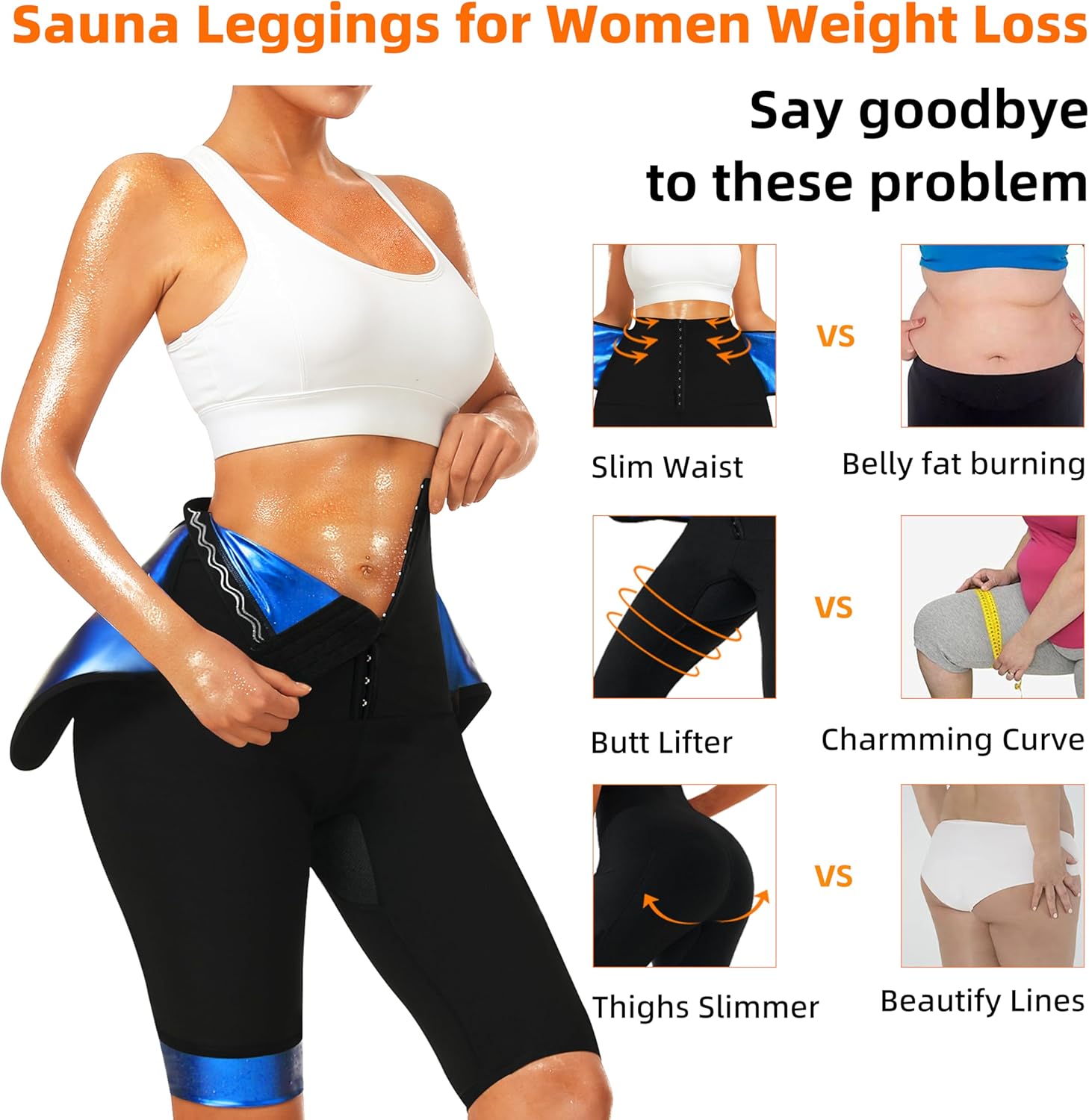 Sauna Sweat Shorts for Women Workout Thermo Waist Trainer Shorts