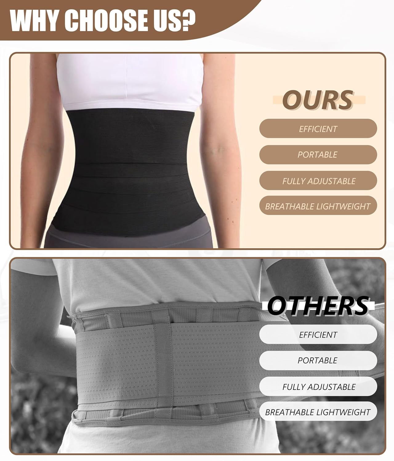 Waist Trimmer, 9.8Ft Elastic Tummy Snatch Bandage Wraps Belly for Women and Men Waist Trainer Shaper Black
